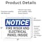 Signmission Fire Riser And Electrical Panel Inside, 7 in W x Rectangle, Vinyl Decal OS-2PACK-NS-D-57-L-12647 - alternate 5